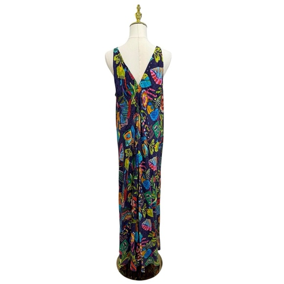 Johnny Was Women’s XL Eva Farout Scarf Sleeveless Floral Boho Maxi Dress NWT - Picture 6 of 12